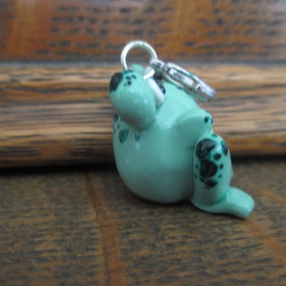 Handmade Polymer Clay Frog Charm - Picture 4 of 7